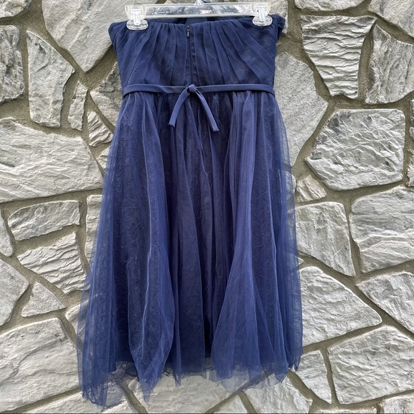 Short Strapless Tulle over Lace Dress Sz 4 - Picture 2 of 8